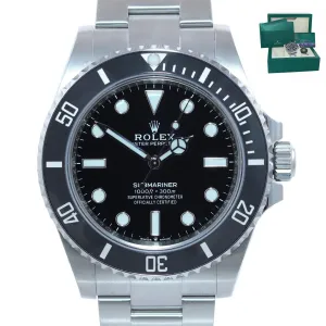 Copy of NEW 2020 PAPERS Rolex Submariner 41mm Black Ceramic 124060LN No Date Watch