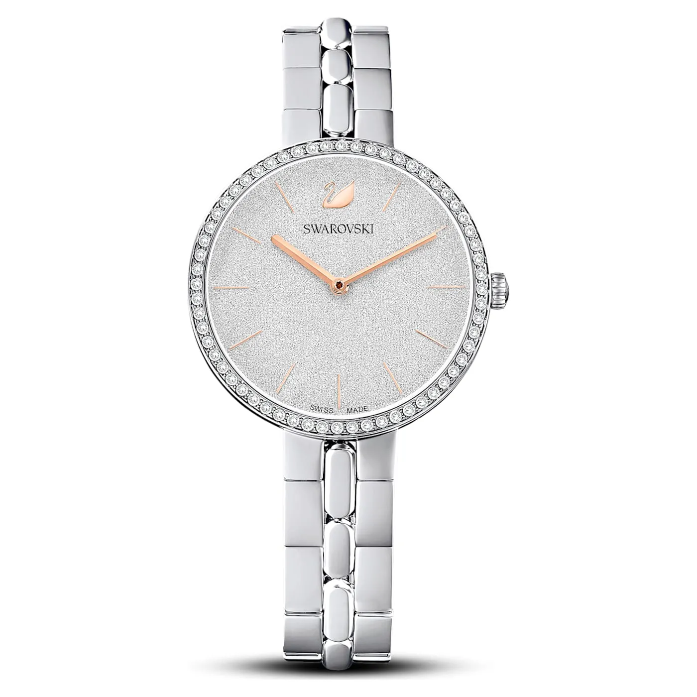 Cosmopolitan watch Swiss Made, Metal bracelet, Silver tone, Stainless steel 5517807