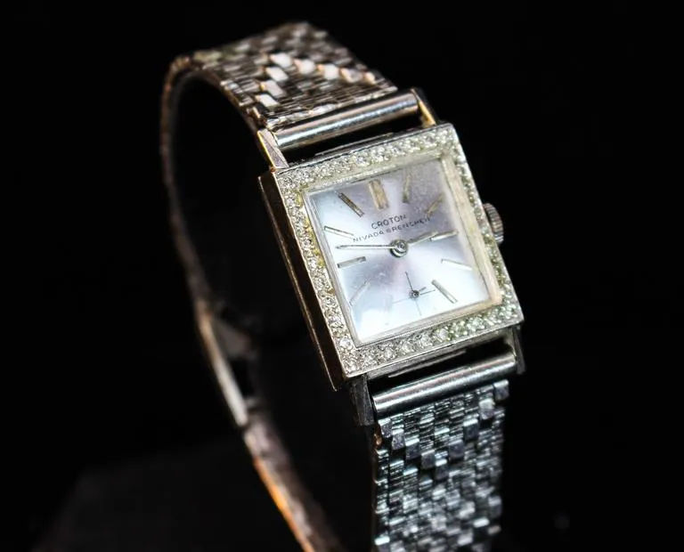 CROTON NIVADA GRENCHEN Ladies White Gold Diamond Wristwatch