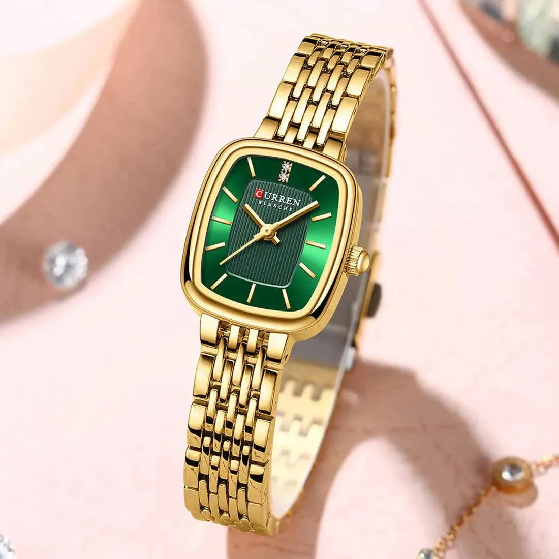 Curren 9093 For Women - Gold Green