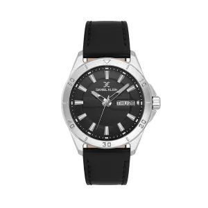 Daniel Klein Premium Men's Analog Watch Black Genuine Leather  DK.1.13975