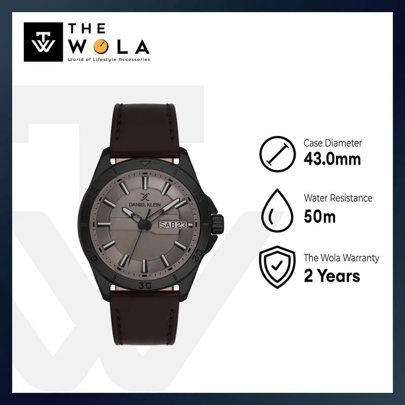 Daniel Klein Premium Men's Analog Watch Brown Genuine Leather  DK.1.13975