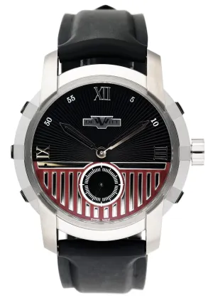 Dewitt Academia FTV.PTS.001.RFB Black & Red Dial Mens Watch Box Papers