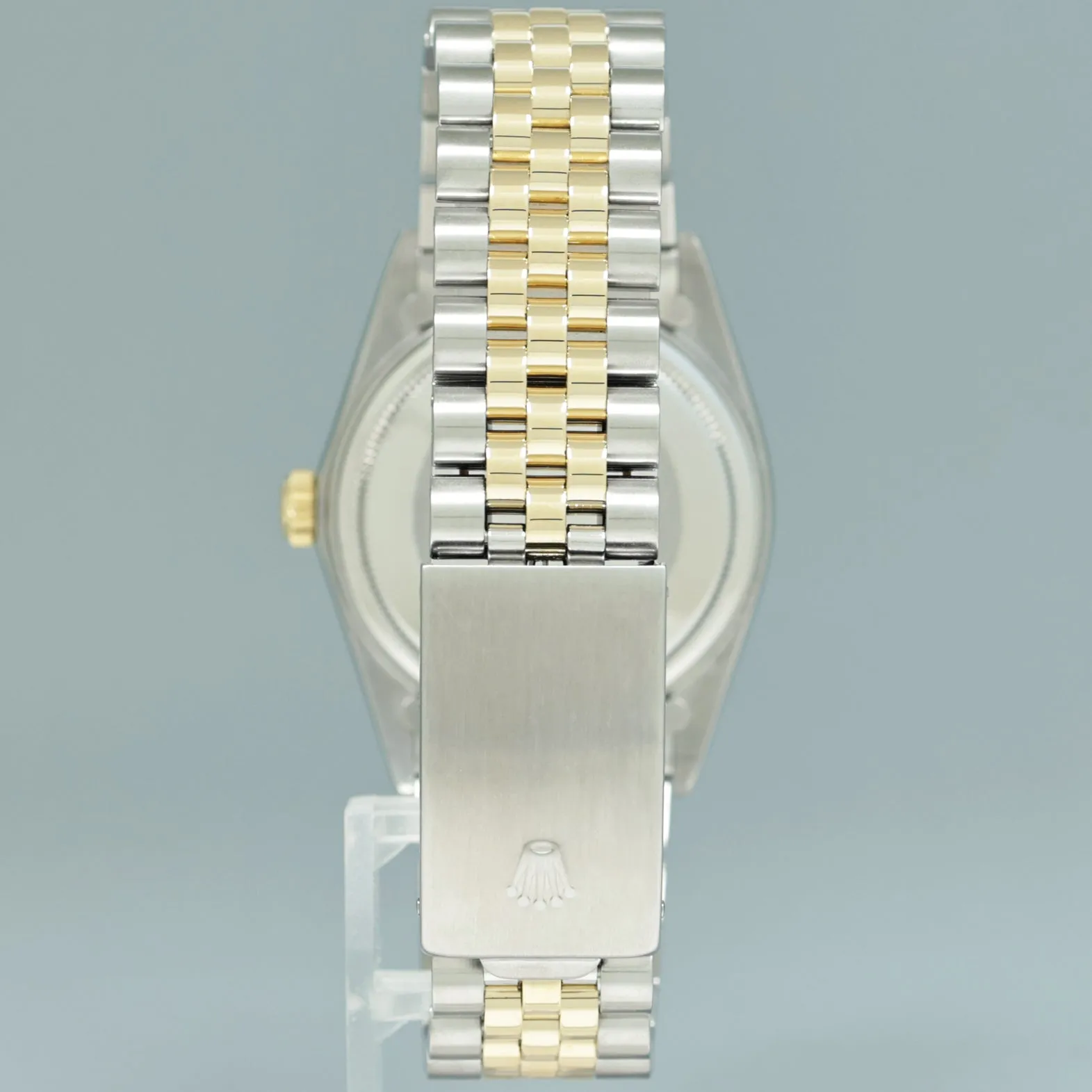 DIAMOND BEZEL Rolex DateJust 16233 Two-Tone Yellow Gold MOP Jubilee Watch Box