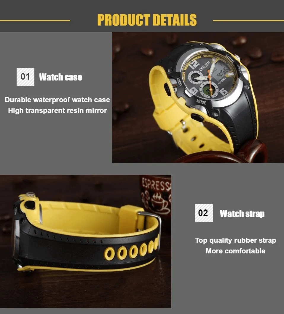 Digital Quartz Unisex Wristwatch with Fashion Silicone Band - SF0436