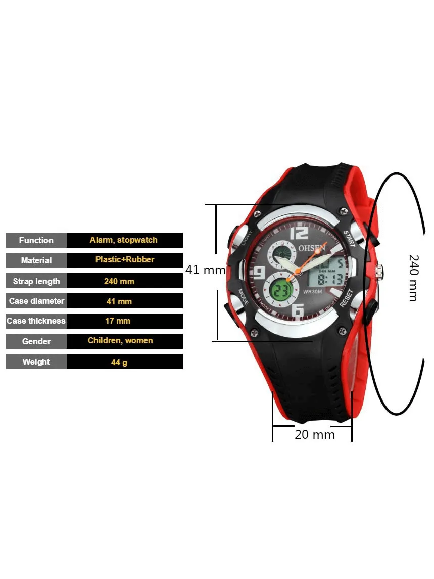 Digital Quartz Unisex Wristwatch with Fashion Silicone Band - SF0436