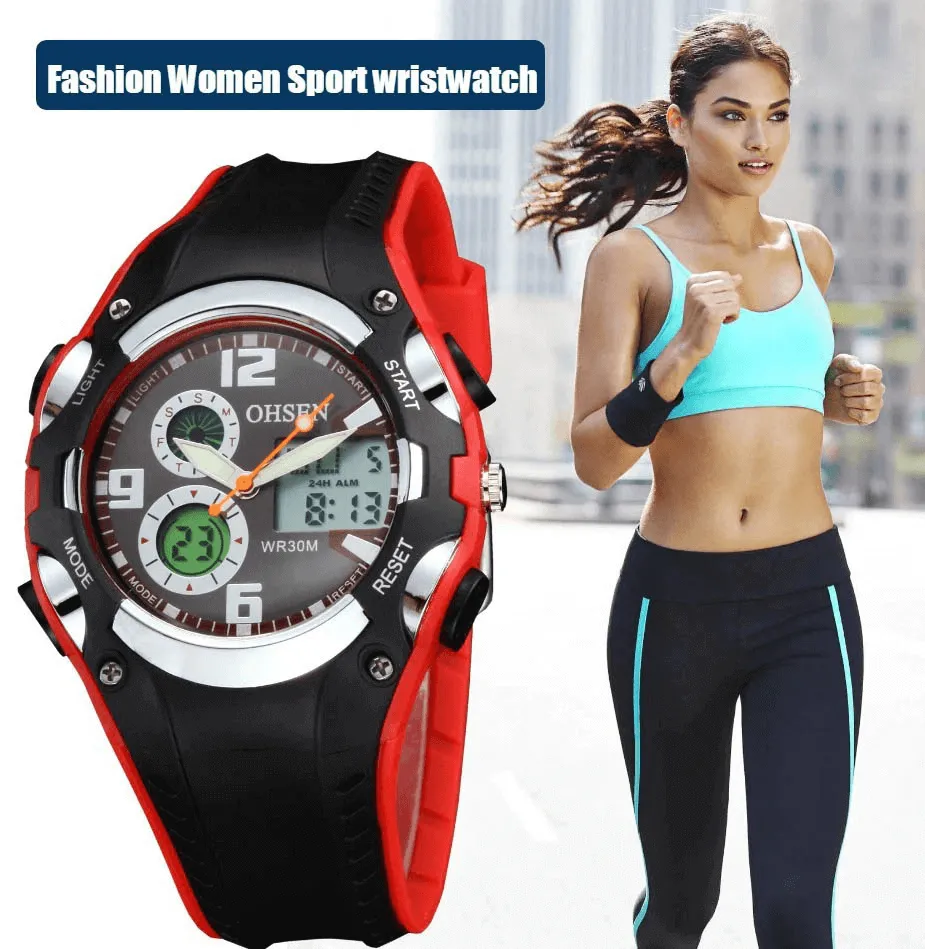 Digital Quartz Unisex Wristwatch with Fashion Silicone Band - SF0436