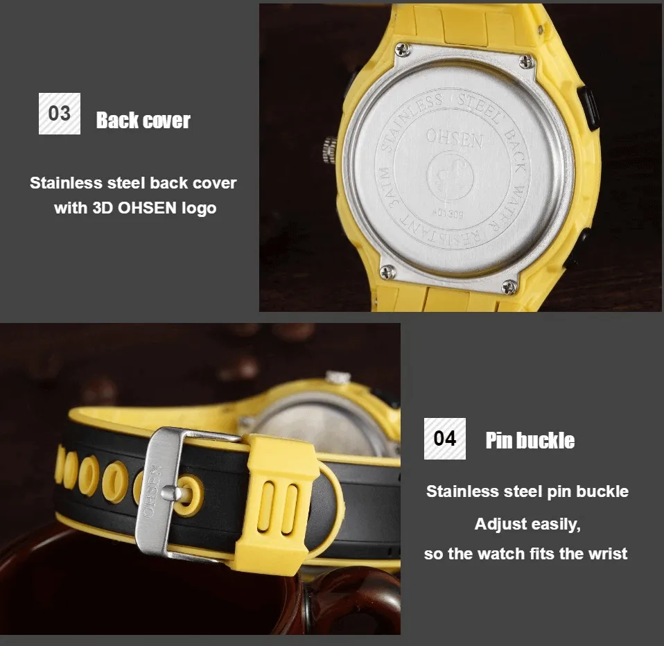 Digital Quartz Unisex Wristwatch with Fashion Silicone Band - SF0436