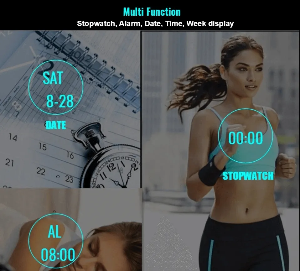 Digital Quartz Unisex Wristwatch with Fashion Silicone Band - SF0436