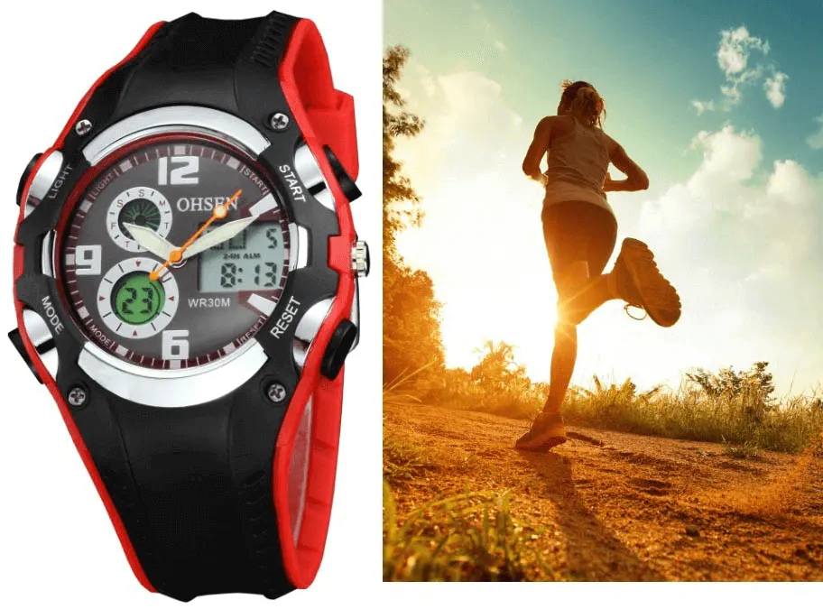 Digital Quartz Unisex Wristwatch with Fashion Silicone Band - SF0436