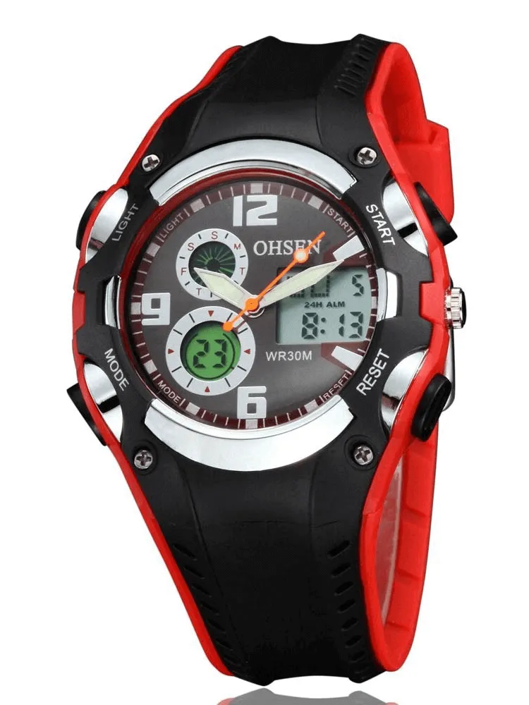 Digital Quartz Unisex Wristwatch with Fashion Silicone Band - SF0436