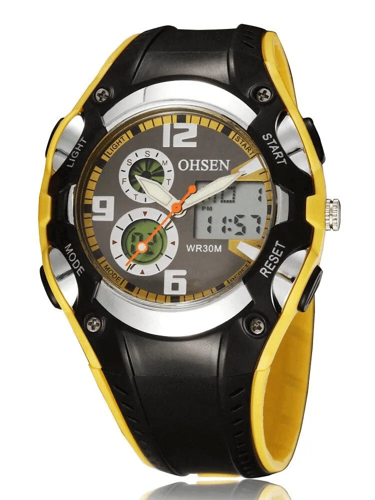Digital Quartz Unisex Wristwatch with Fashion Silicone Band - SF0436