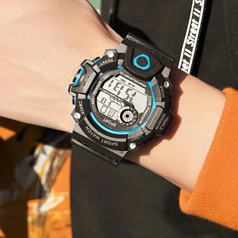Digital Sports Watch, Fashionable Durable Shockproof Water-Resistant Watch, Multi-functional Stopwatch FS