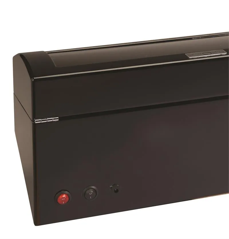 Diplomat Phantom LED Lit Black Wood Finish Six Watch Winder