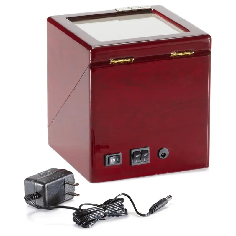 Diplomat Single Watch Winder w/ Smart Program - Cherrywood