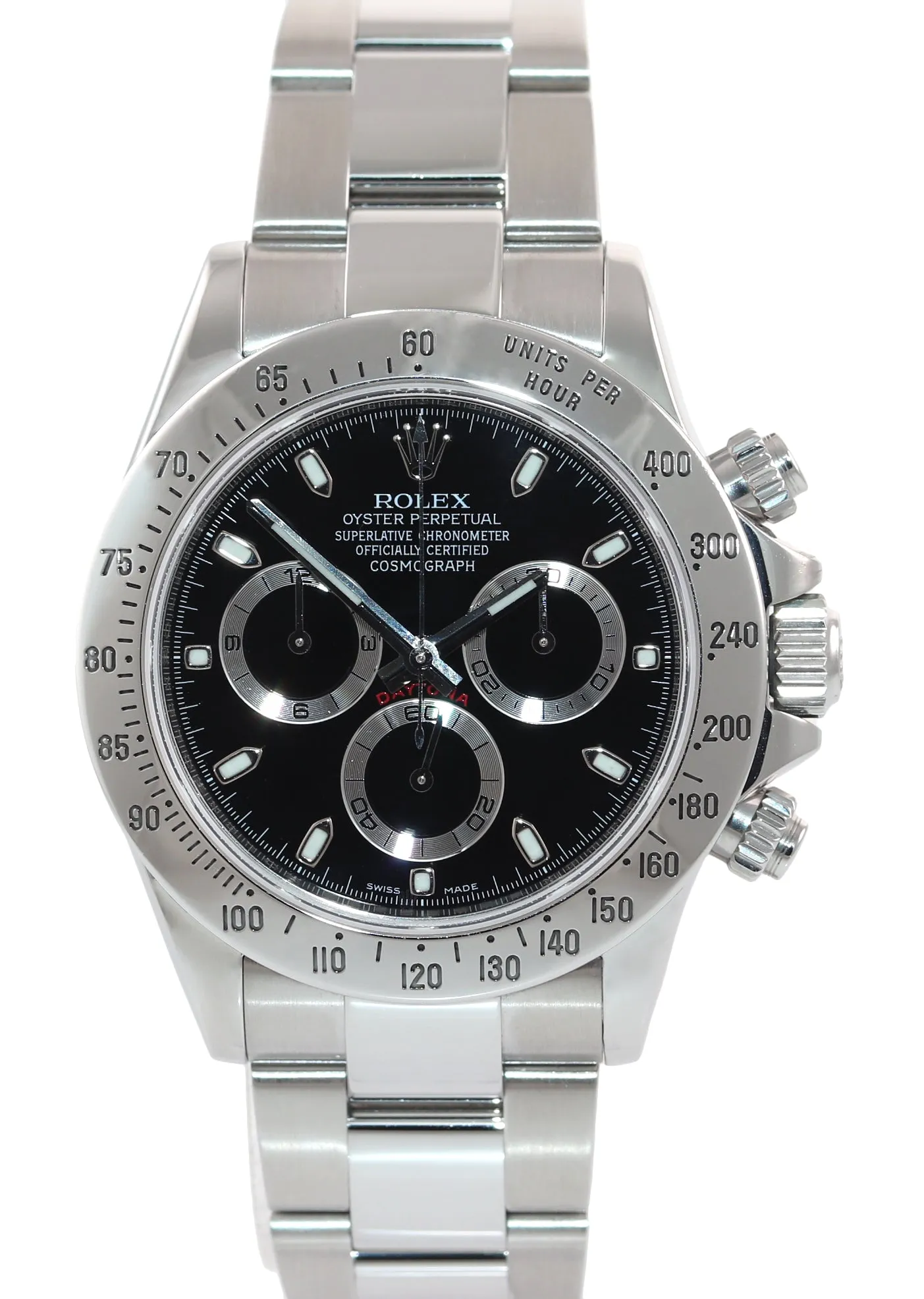 DISCONTINUED MINT 2014 Rolex Daytona 116520 Black Steel NEW BUCKLE Watch Box