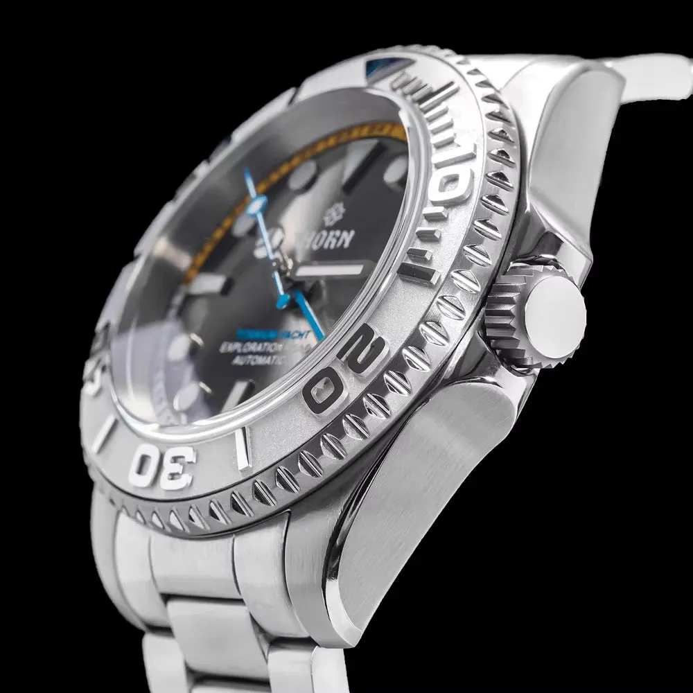 Diving Watch for Men Titanium Helium Valve NH34A GMT Dual Time Zone Men Watch 300M Waterproof Double Curved Sapphire Glass