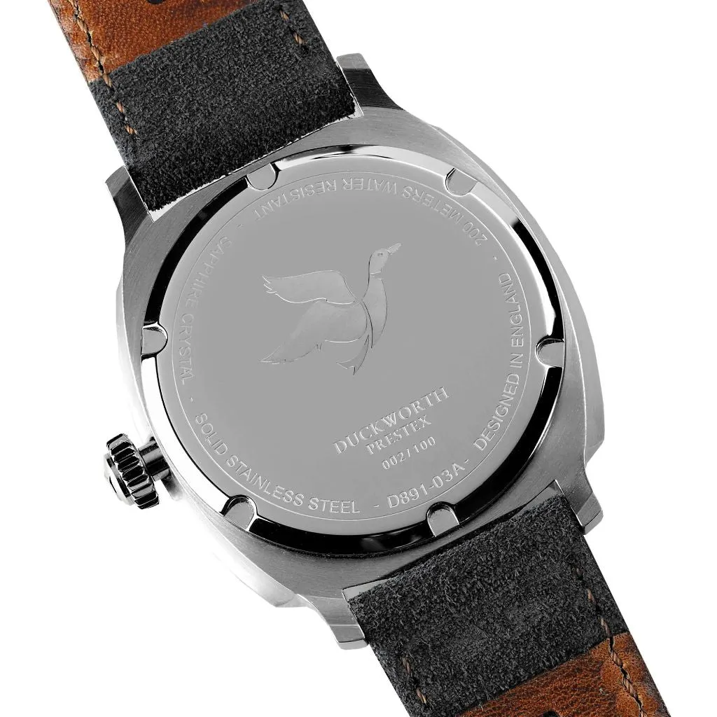 Duckworth Prestex Verimatic - Black&nbsp;Fumé LE with Beige Italian Suede Straps