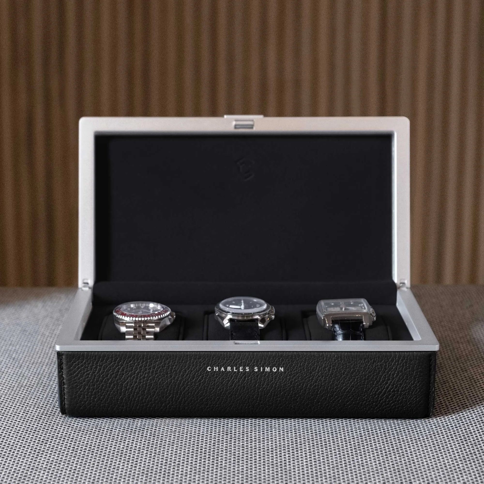 EATON 3 WATCH CASE - BLACK / GREY