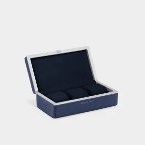 EATON 3 WATCH CASE - SAPPHIRE / GREY