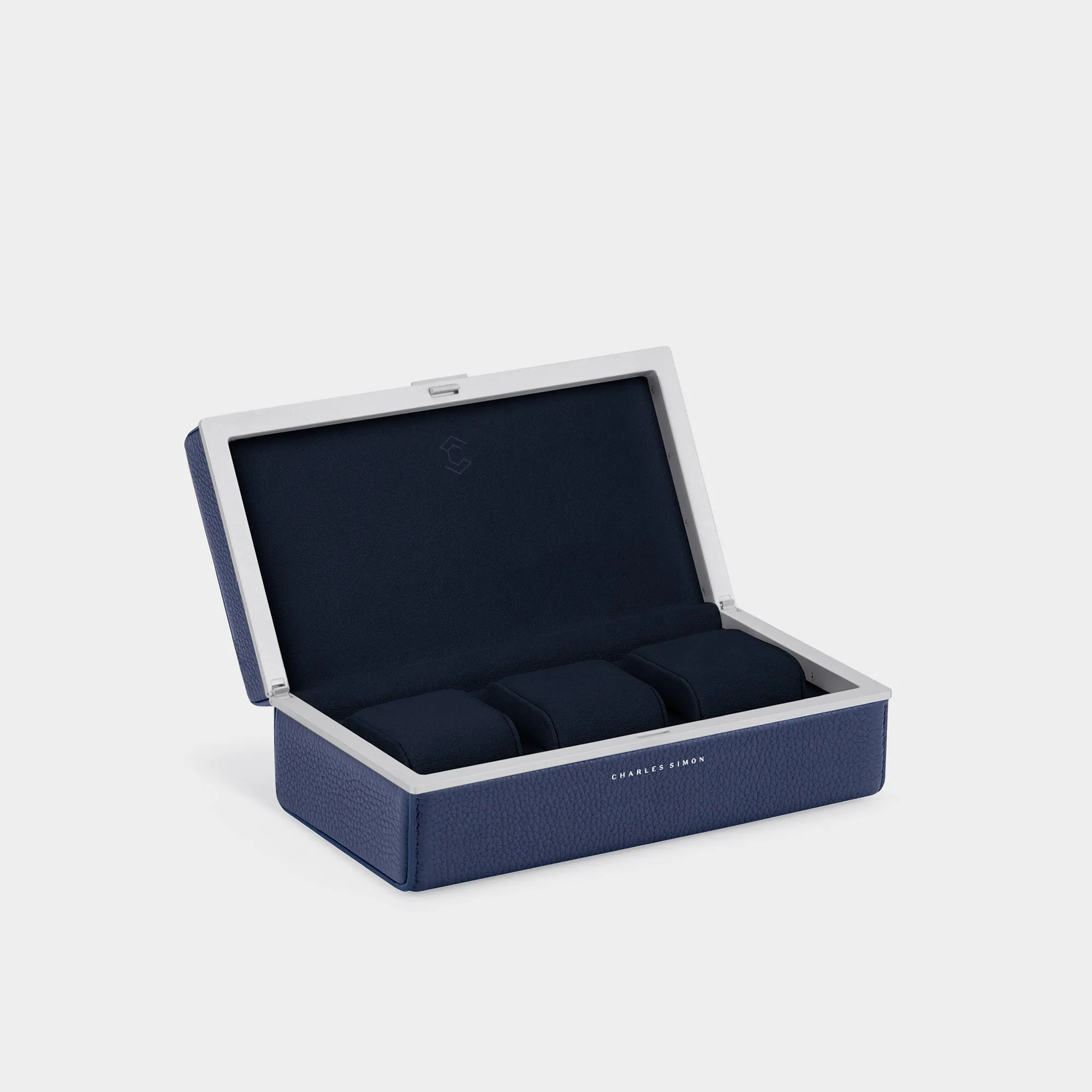 EATON 3 WATCH CASE - SAPPHIRE / GREY