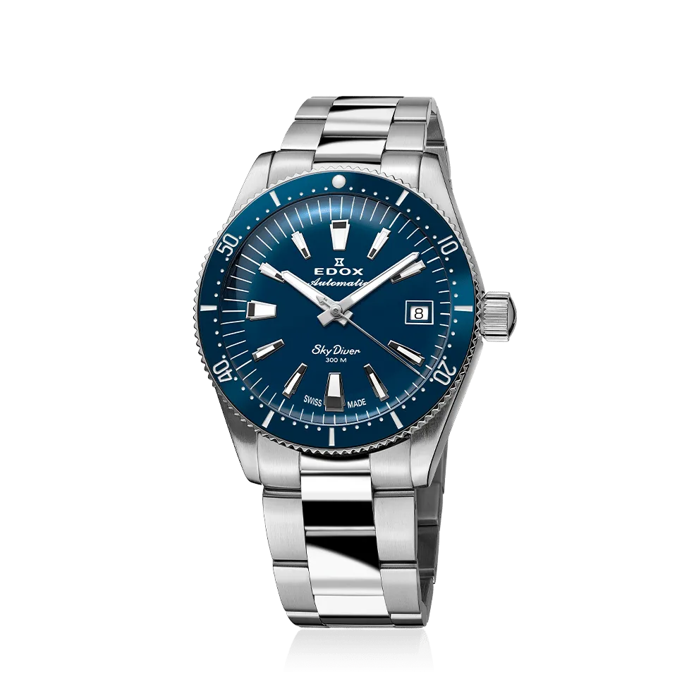 EDOX SWISS MADE 80131-3BUM-BUIN SKYDIVER 38 DATE AUTOMATIC