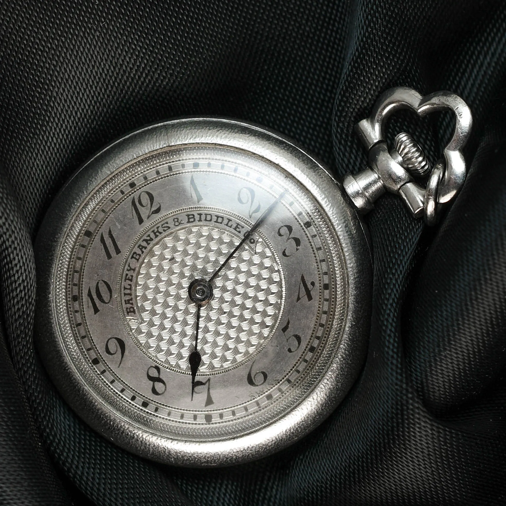 Edwardian Diamond Platinum Pocket Watch by Bailey, Banks & Biddle Co