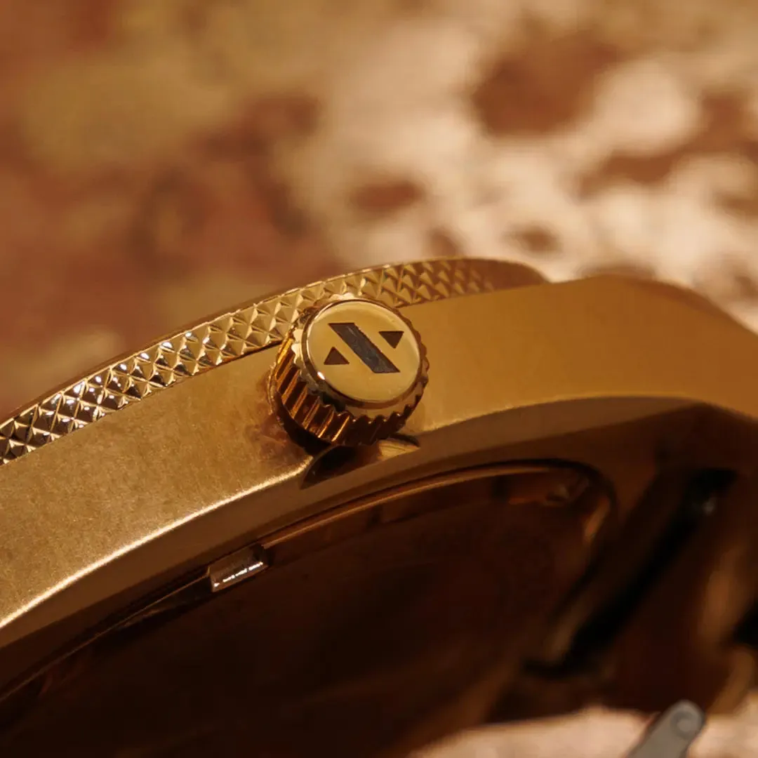 Elevate Link Mocha 42MM Mens Watch In Rose Gold/Brown