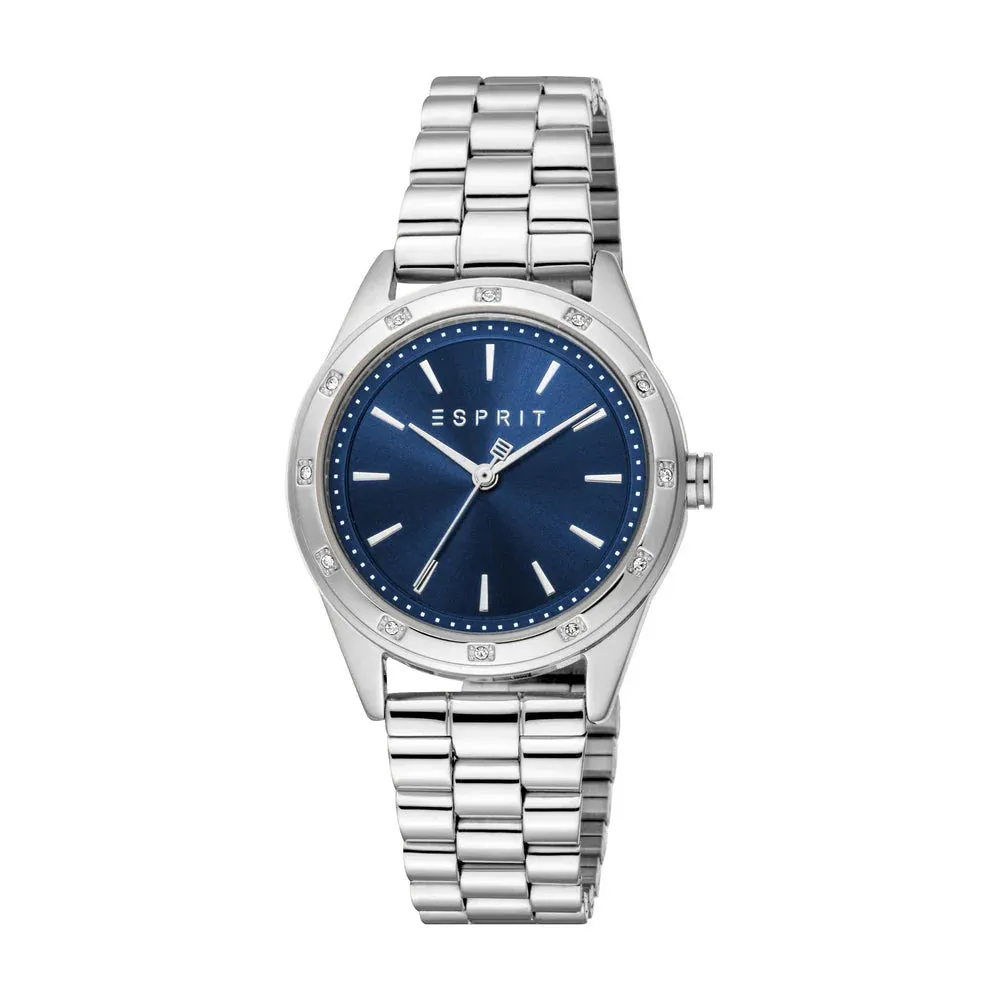 Esprit Koa Ladies Classic Blue Dial & Silver Stainless Steel Watch