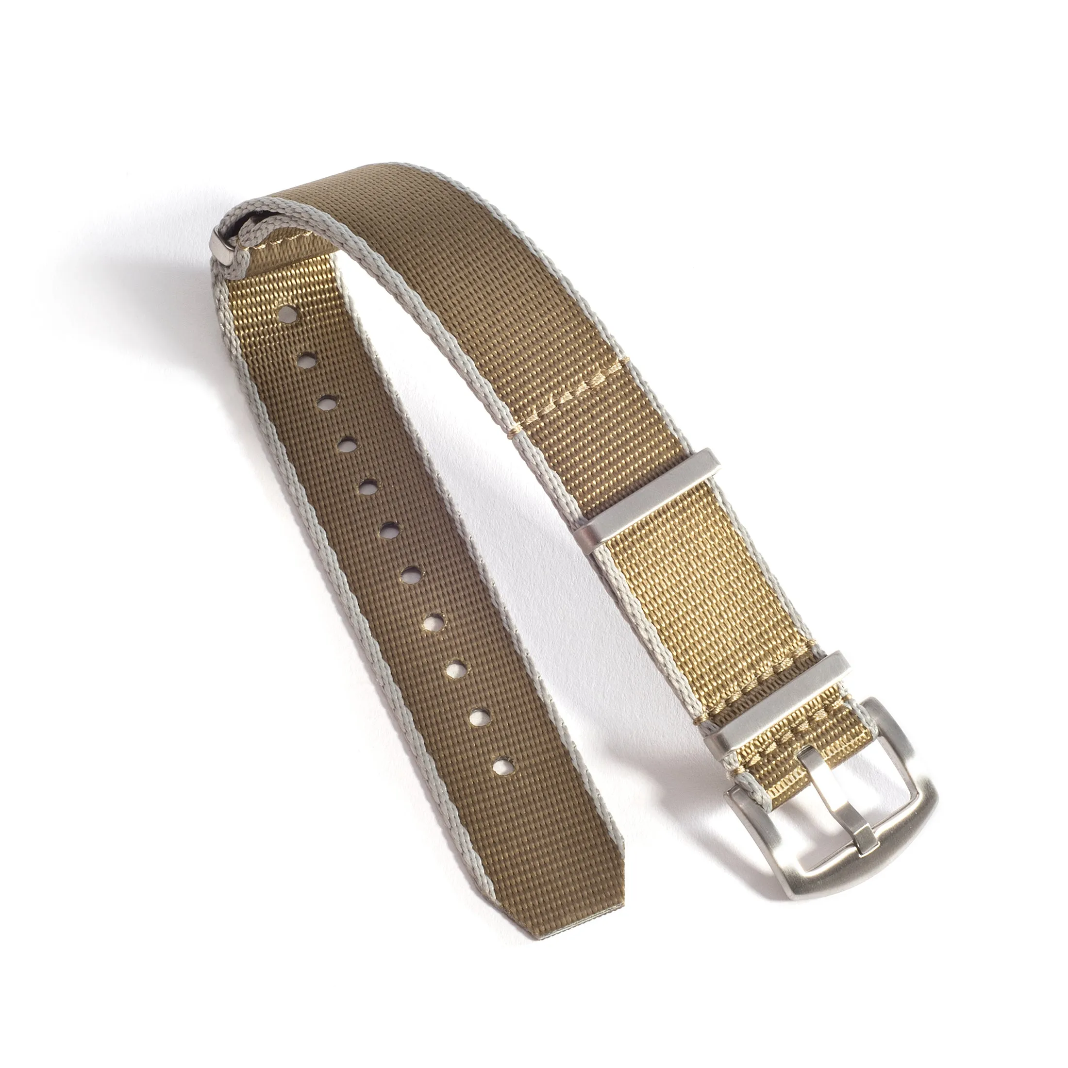 Everest Khaki & Grey Nylon Watch Band