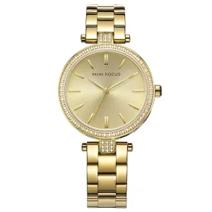 Fashion simple steel belt quartz watch for women
