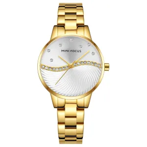 Fashion steel band watch Japanese movement diamond inlaid waterproof women's Watch