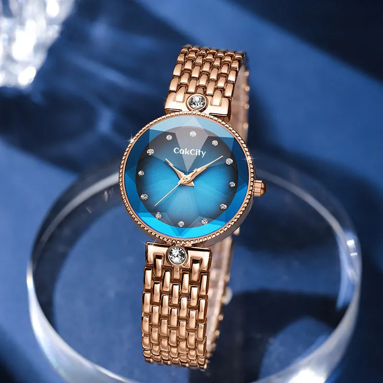Fashion Women Elegant Glitter Crystal Wrist Watches