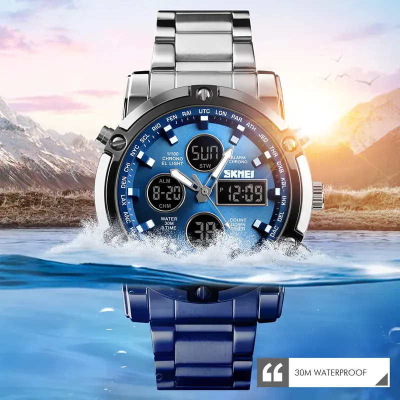 Fashionable Men's Digital Sports Business Watches
