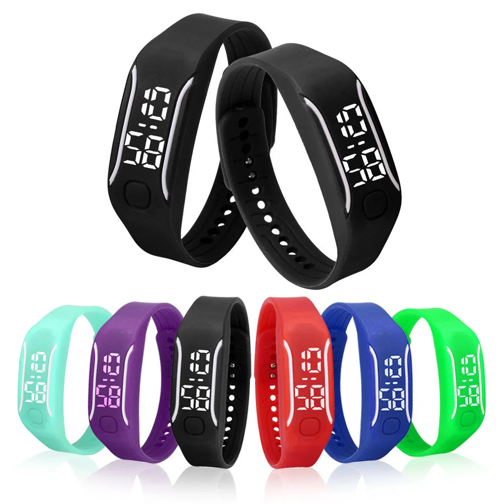 Fashionable Silicone Unisex LED Digital Wrist Bracelet Watch