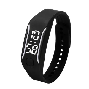 Fashionable Silicone Unisex LED Digital Wrist Bracelet Watch
