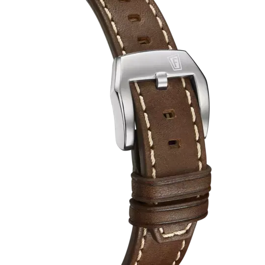 Festina F20151/1 Gents Automatic White Dial Brown Leather Strap Watch