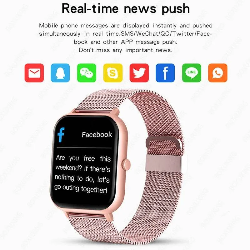 For Xiaomi Huawei IOS New Smart Watch Men Women Heart Rate Blood Pressure Fitness Tracker Bluetooth Call Smartwatch Man