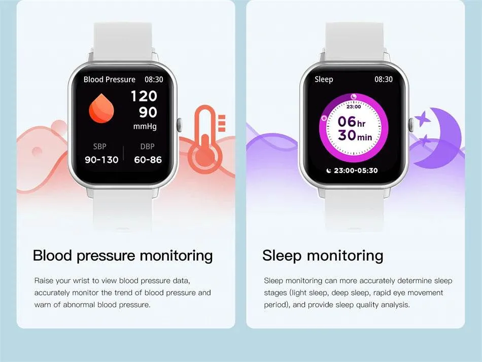 For Xiaomi Huawei IOS New Smart Watch Men Women Heart Rate Blood Pressure Fitness Tracker Bluetooth Call Smartwatch Man
