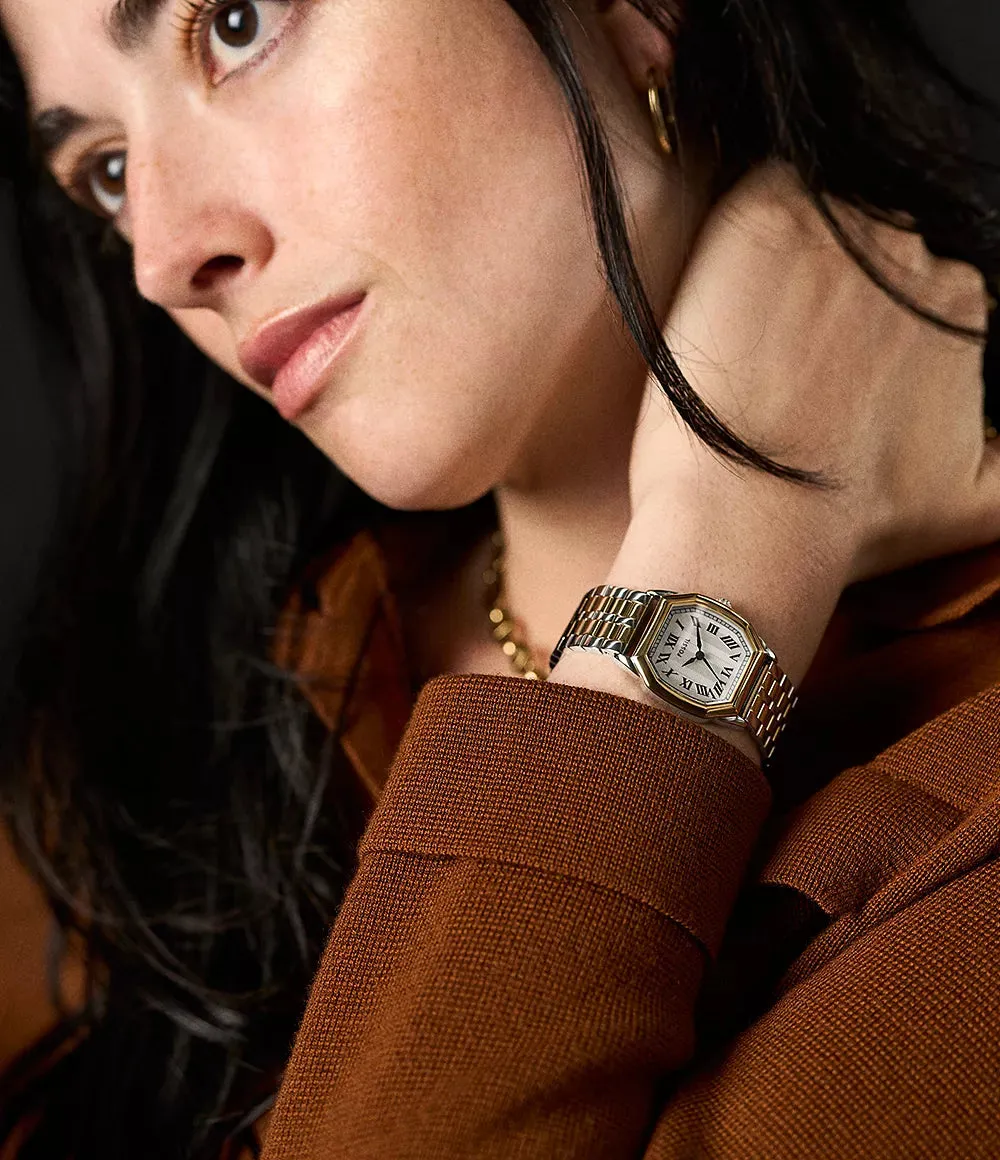 Fossil Harlow Ladies Three-Hand Two-Tone Stainless Steel Watch