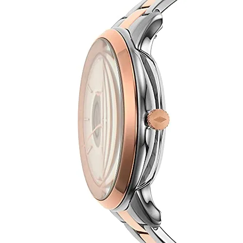 Fossil Men's Neutra Automatic Stainless Steel Three-Hand Watch, Color: Rose Gold/Silver (Model: ME3196)