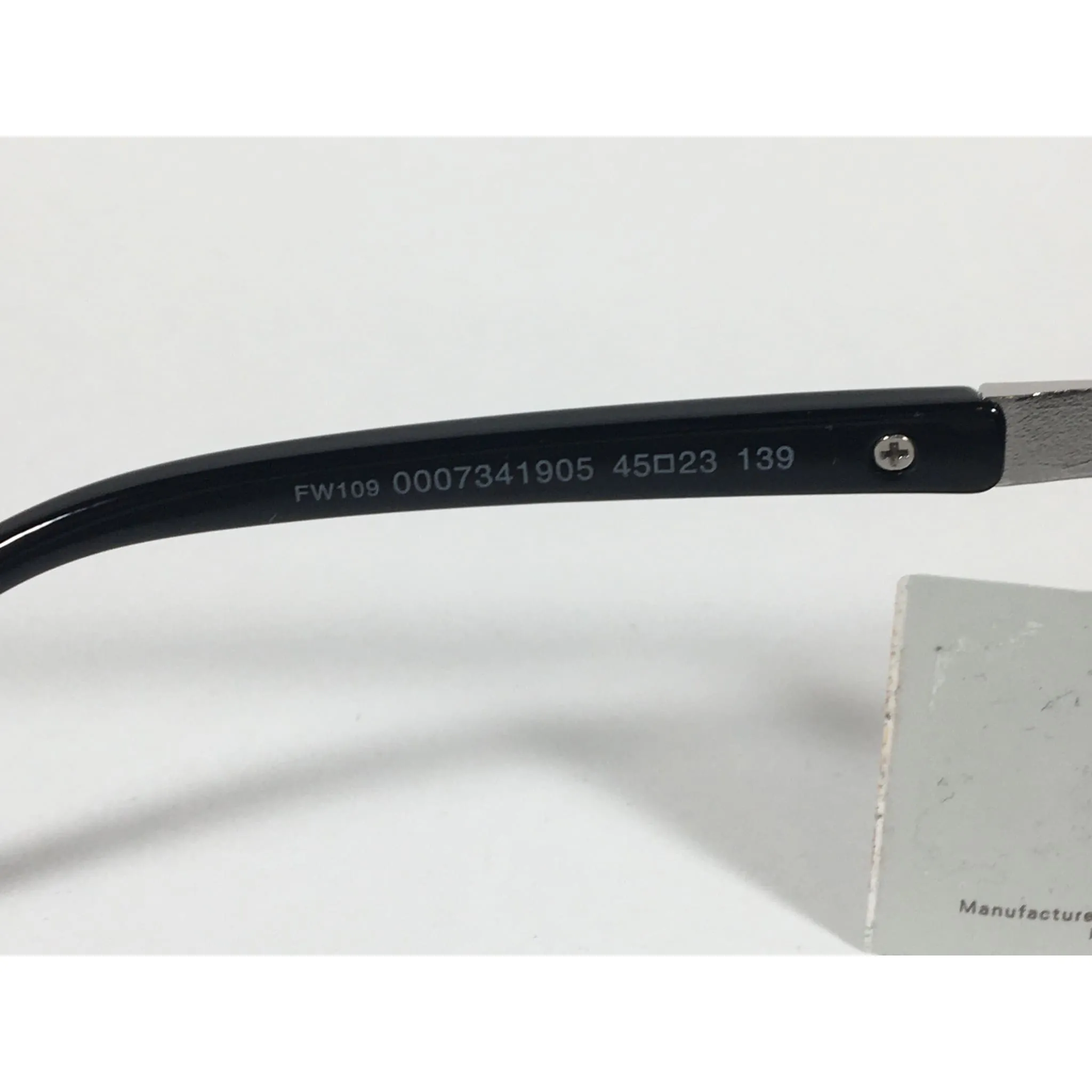 Fossil Round Keyhole Sunglasses FW109 Black Silver Frame Gray Gradient Lens
