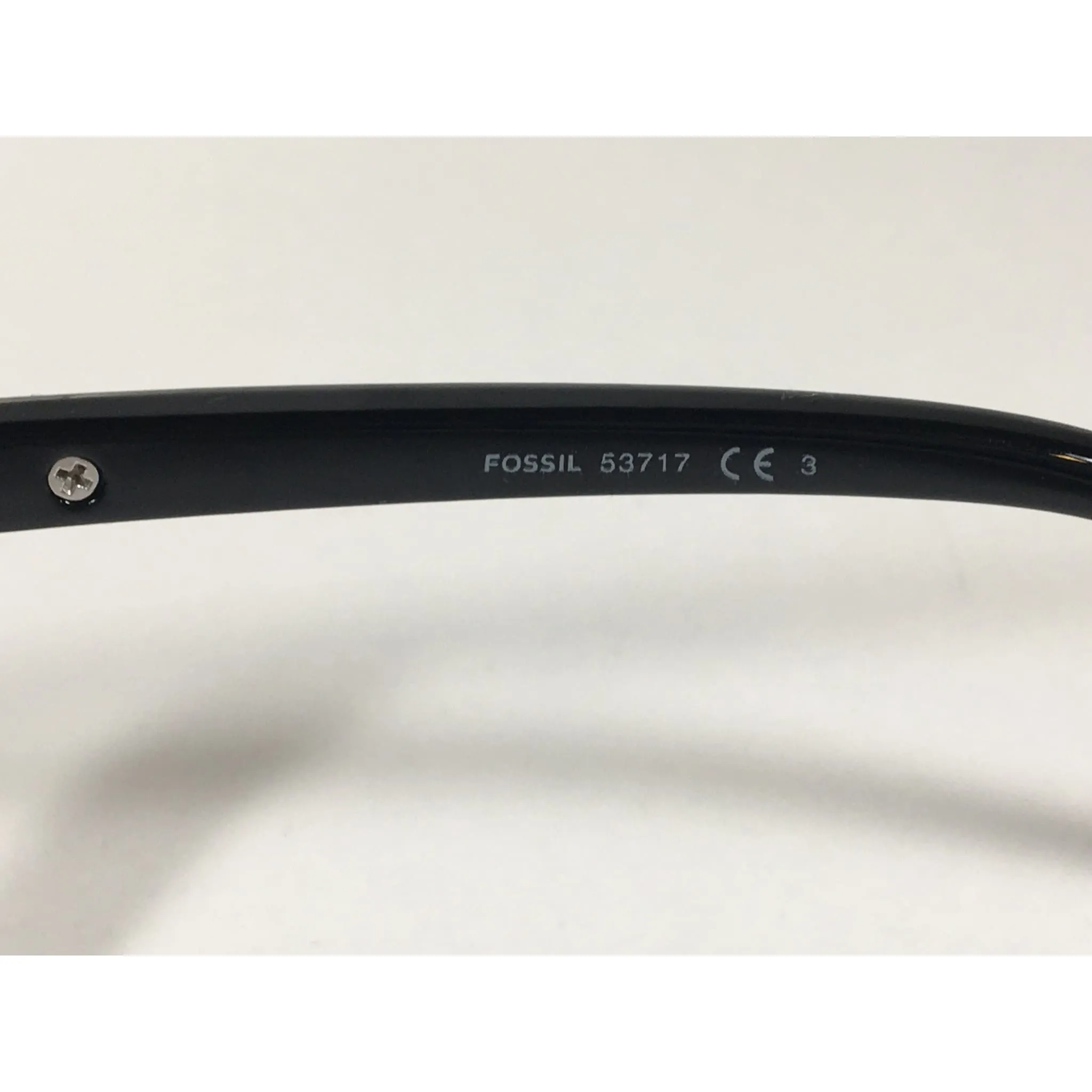 Fossil Round Keyhole Sunglasses FW109 Black Silver Frame Gray Gradient Lens