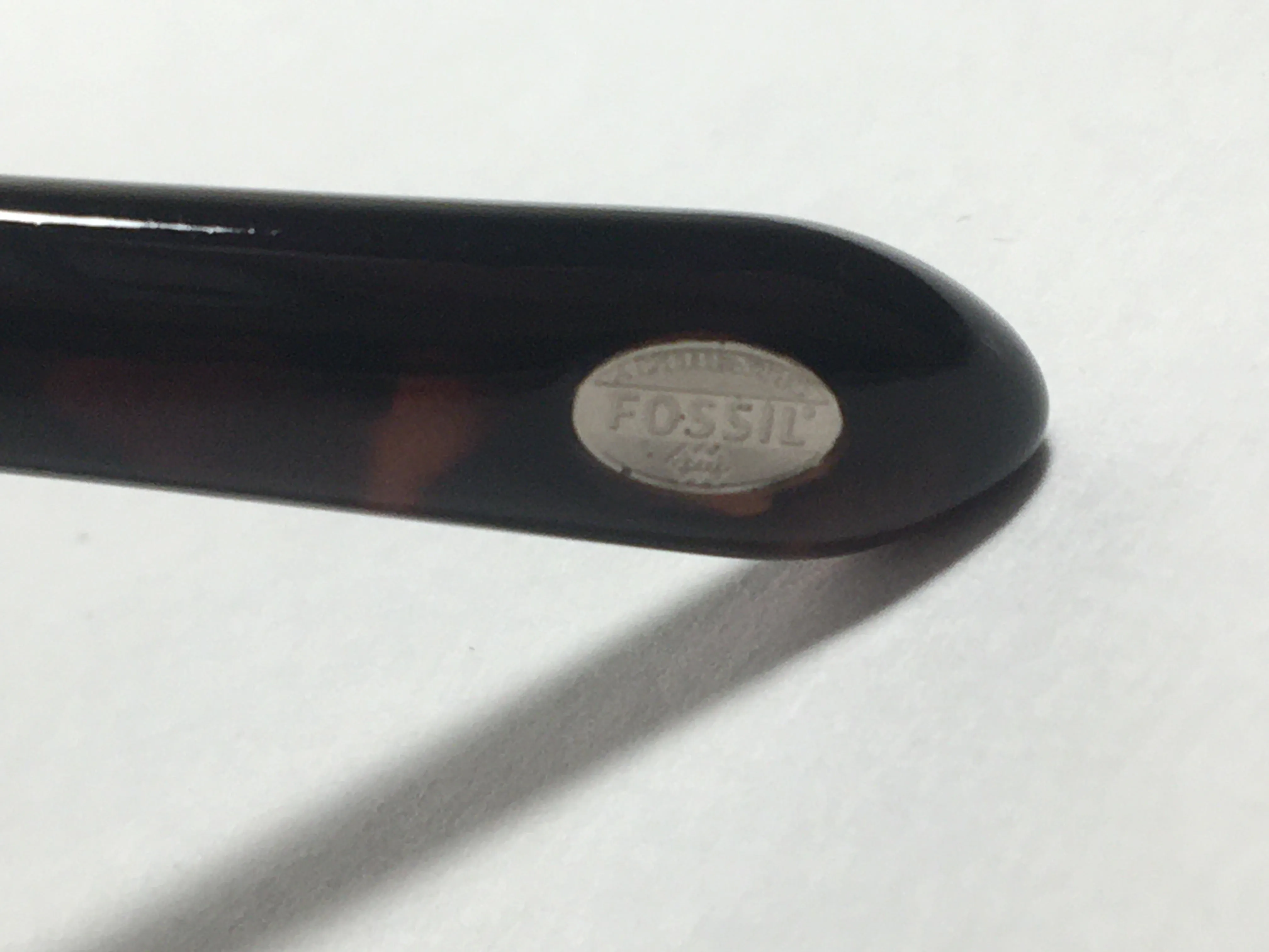 Fossil Square Sunglasses Dark Tortoise Frame Brown Gradient Lens FW17
