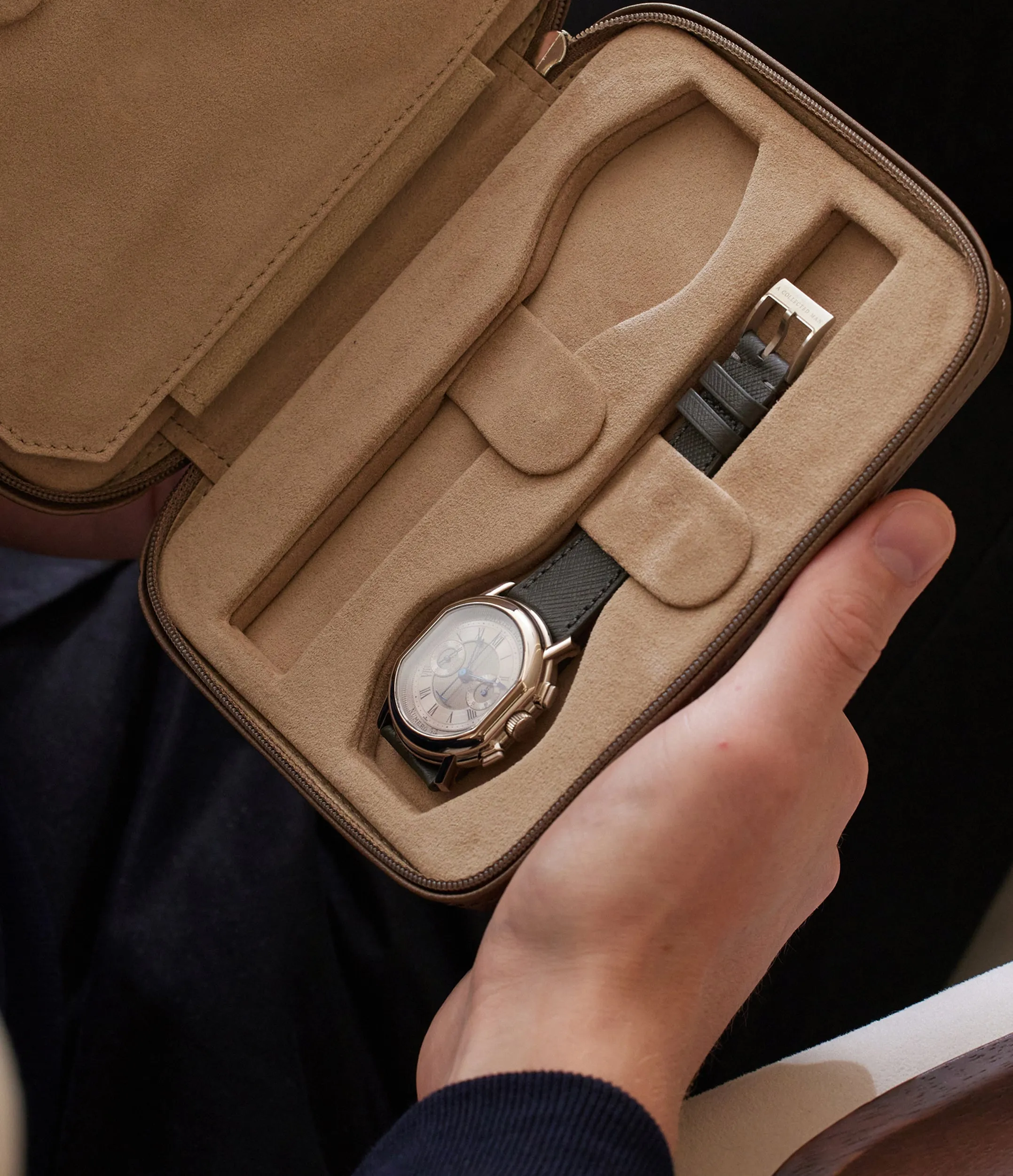 four-watch folio, saffiano
