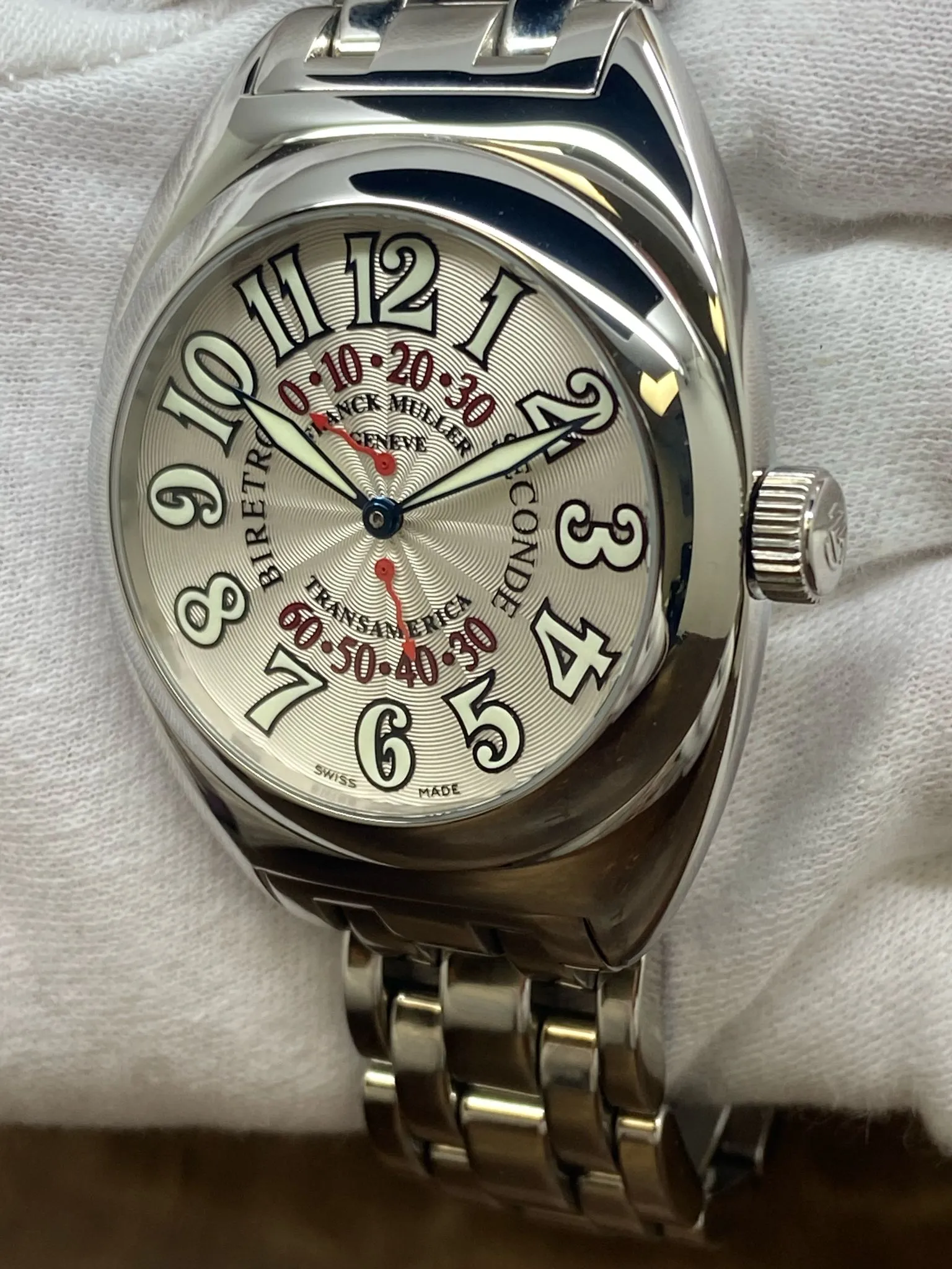 Franck Muller Transamerica Biretro Second 2000SR Silver Dial Automatic Men's Watch