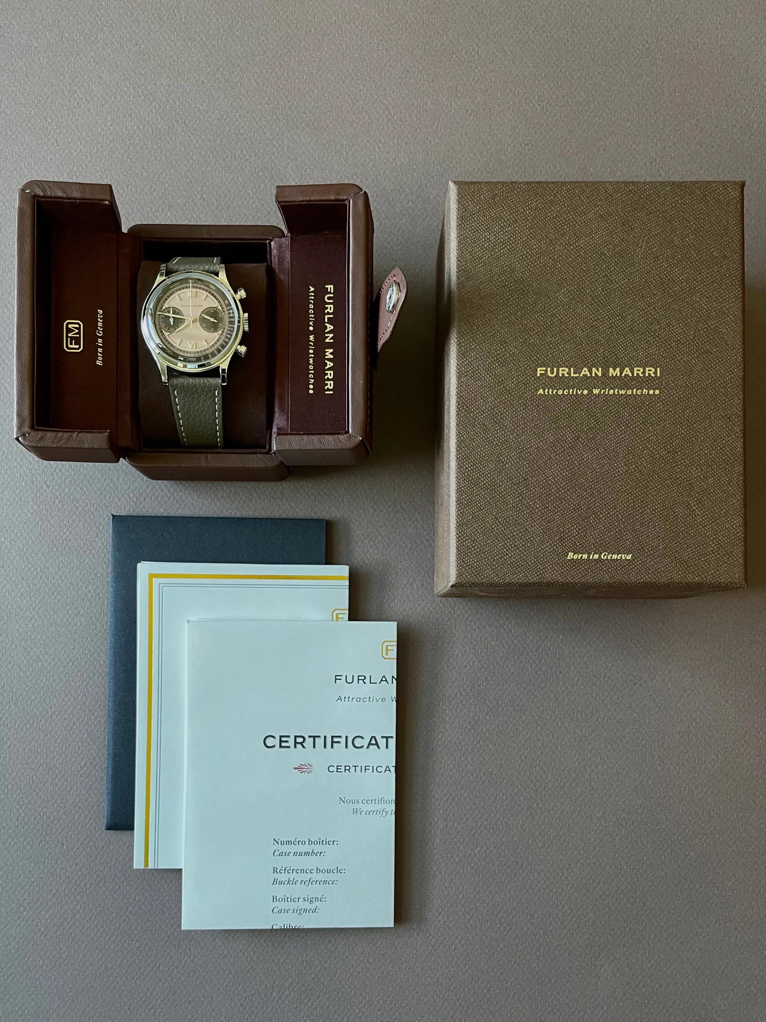 Furlan Marri “Havana Salmon” Dial Chronograph, Reference 1031A