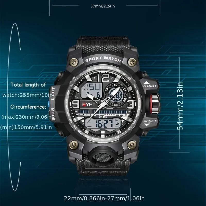 FYFT Large Dial Fashionable Outdoor Anti Drop Nightglow Boy's Watch FS