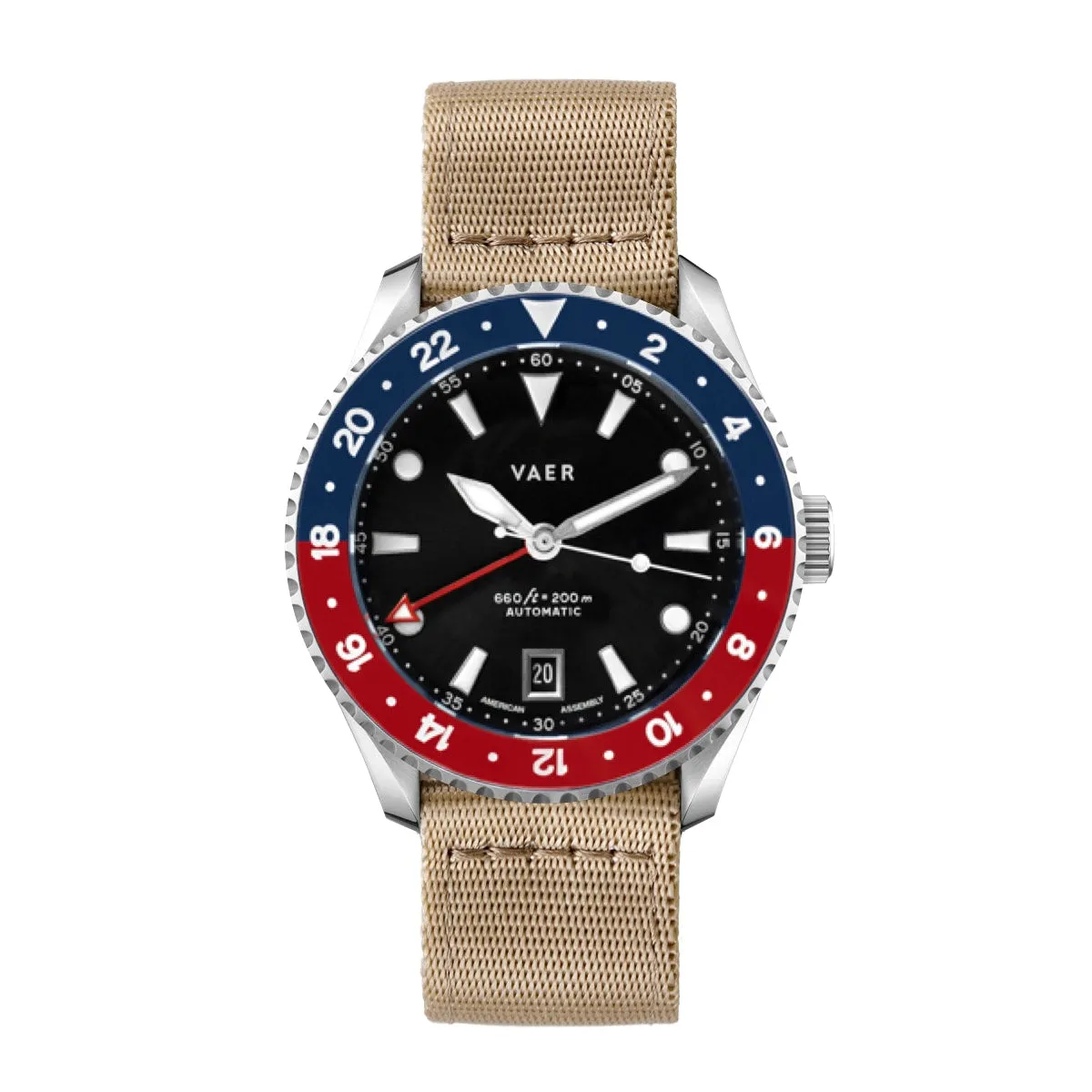 G5 Meridian Navy/Red - 39mm USA GMT