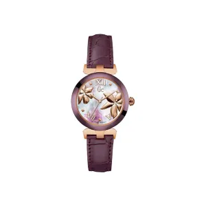 Gc Ladies Ladybelle Collection Watch IP Rose Gold With Leather Strap